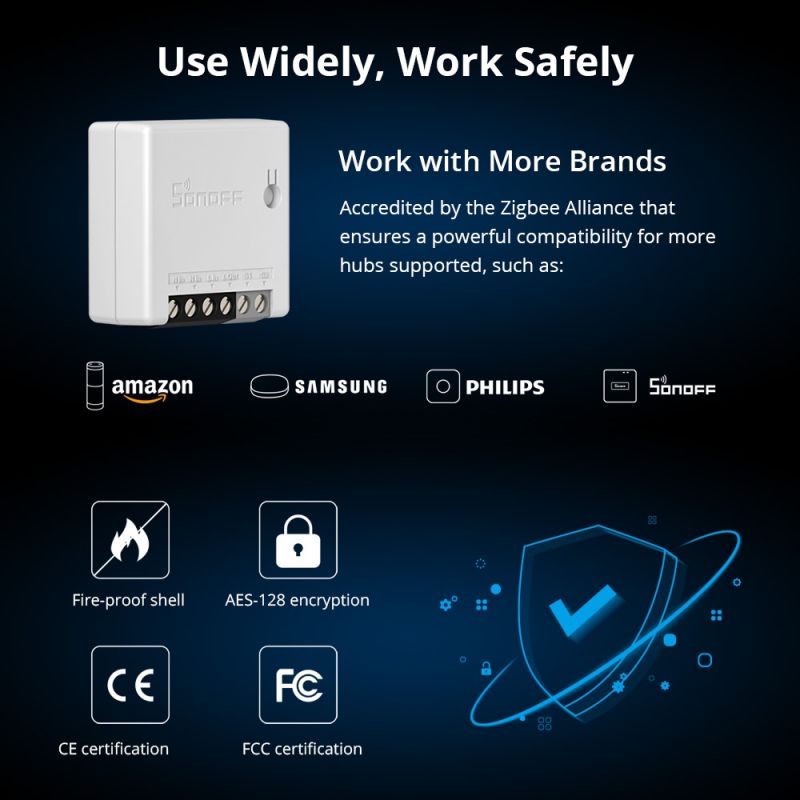 Sonoff - SONOFF ZBminir2 Zigbee Mini Akıllı Anahtar