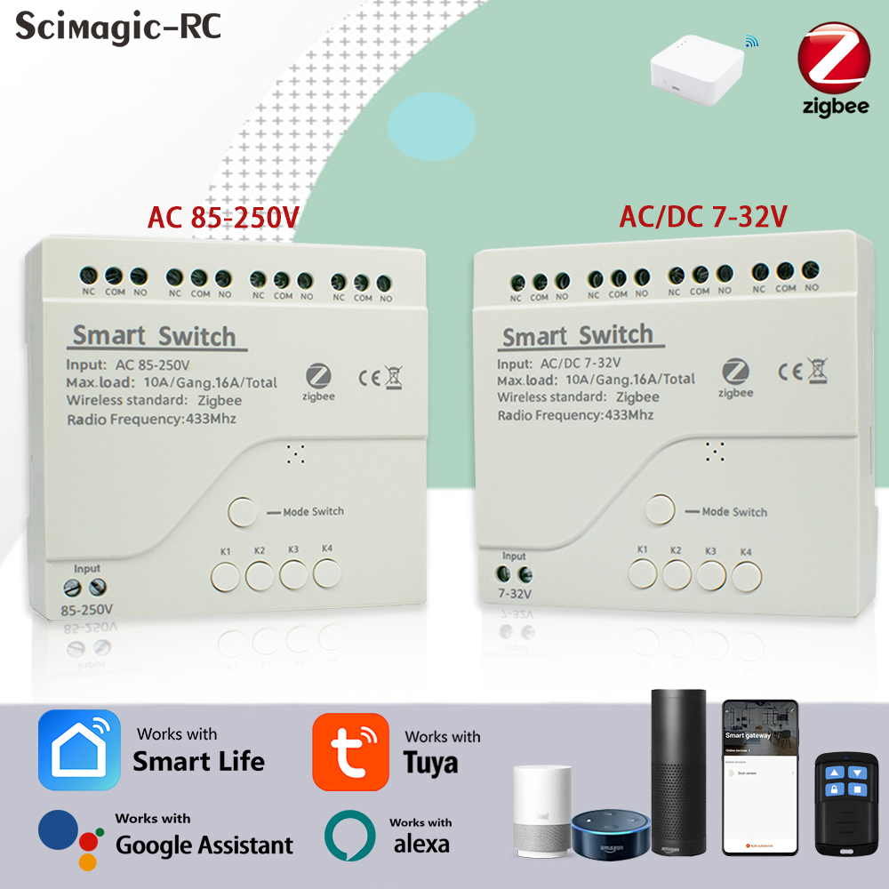 Home Assistant Tuya - 4 Kanallı Zigbee Tuya Akıllı Ev