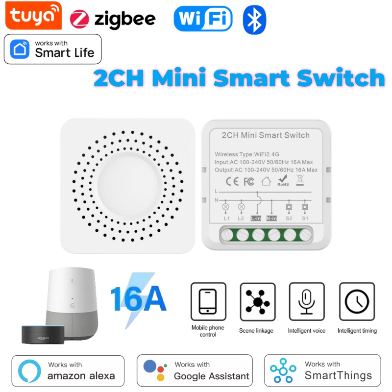 Home Assistant Tuya - Tuya Mini Akıllı Anahtar WiFi 1-2-3-4'lü