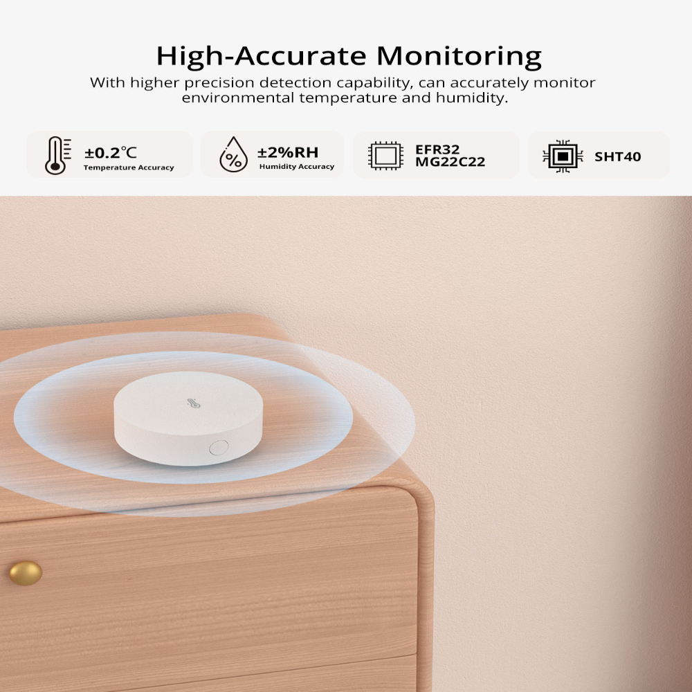 Sonoff - SONOFF SNZB-02P Akıllı ZigBee Sıcaklık ve