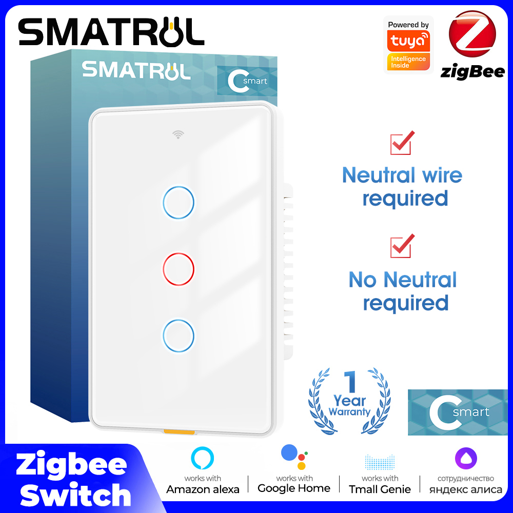 Smart Relay Tuya - Tuya Zigbee Akıllı Işık Dokunmatik Anahtarı