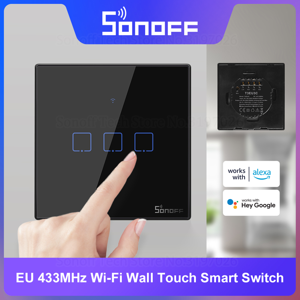 SONOFF T3EU siyah WiFi akıllı  - Sonoff Basic incelemesi ve fiyatı