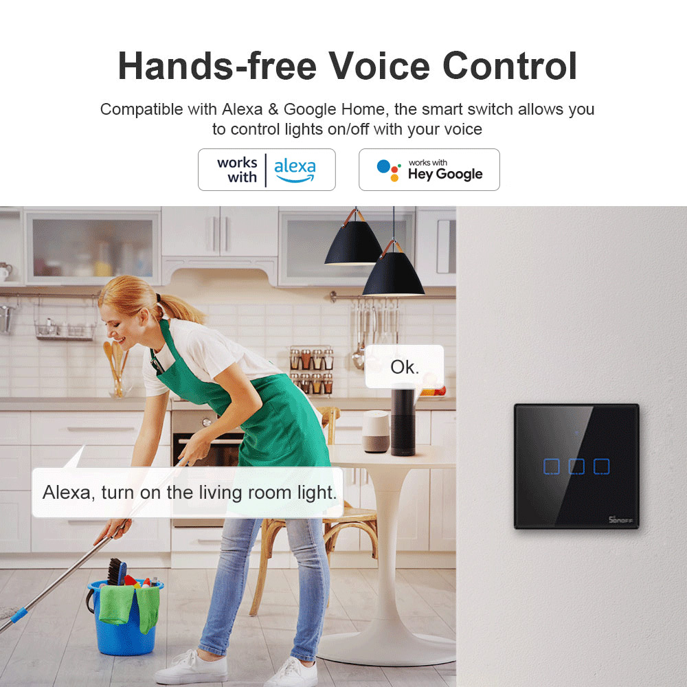 SONOFF T3EU siyah WiFi akıllı  - Sonoff Basic incelemesi ve fiyatı
