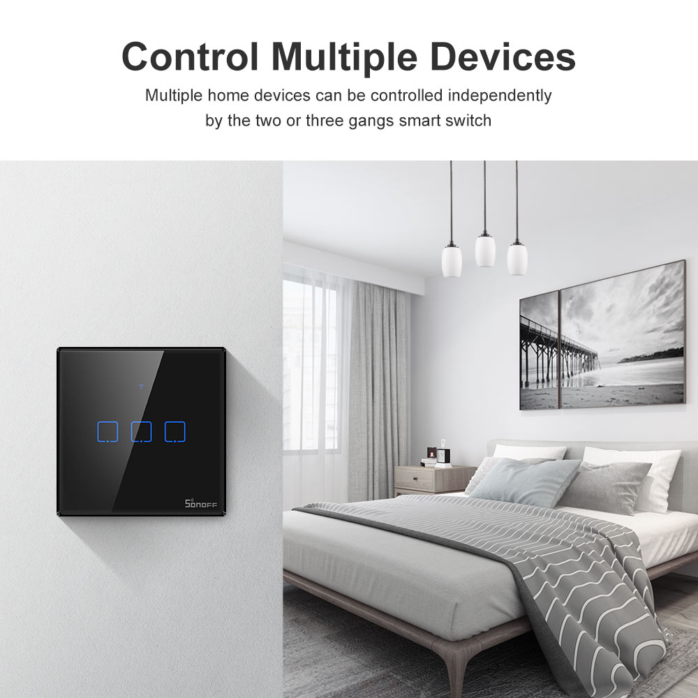 SONOFF T3EU siyah WiFi akıllı  - Sonoff Basic incelemesi ve fiyatı