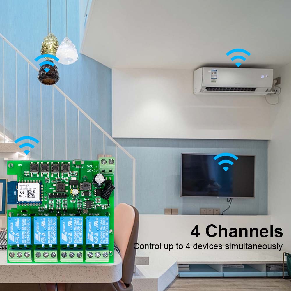 4CH Tuya Wifi Akıllı Röle 4 Ka - Tuya 4 Channel incelemesi ve fiyatı