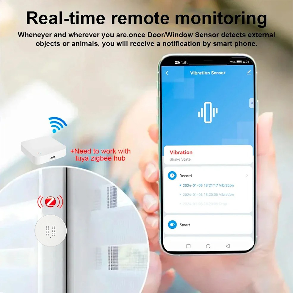 Tuya ZigBee Akıllı Titreşim ve - Home Assistant Tuya incelemesi ve fiyatı