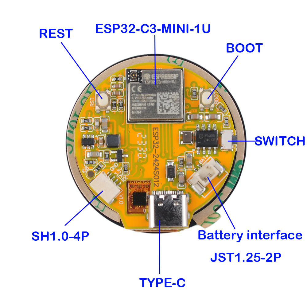 1.28 İnç ESP32 Ekran ESP32-C3  - Smart Home Module Iot incelemesi ve fiyatı